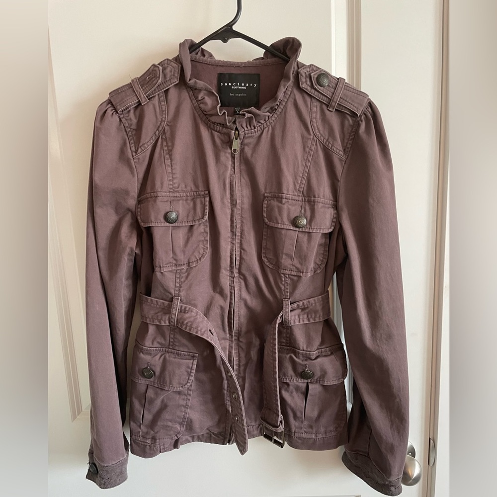 Sanctuary belted utility jacket